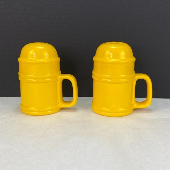 Knobler Dining Vintage Knobler Japan Large Yellow Large Salt And